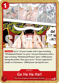 [OP17-017] One Piece Card Game: Ga Ha Ha Ha!! Common Single Card (The World’s Strongest Warriors) - English One Piece Card Game single card