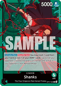 [OP17-020] One Piece Card Game: Shanks Leader Single Card (The World’s Strongest Warriors) - English One Piece Card Game single card