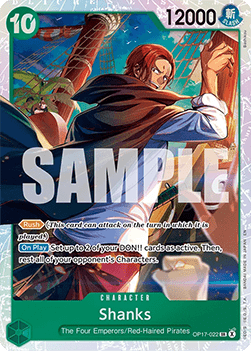 [OP17-022] One Piece Card Game: Shanks Super Rare Single Card (The World’s Strongest Warriors) - English One Piece Card Game single card