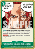 [OP17-036] One Piece Card Game: Withdraw Now and Allow Me to Save Face Uncommon Single Card (The World’s Strongest Warriors) - English One Piece Card Game single card