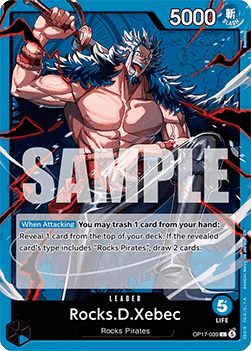 [OP17-039] One Piece Card Game: Rocks.D.Xebec Leader Single Card (The World’s Strongest Warriors) - English One Piece Card Game single card
