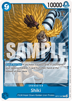 [OP17-047] One Piece Card Game: Shiki Common Single Card (The World’s Strongest Warriors) - English One Piece Card Game single card