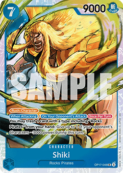 [OP17-048] One Piece Card Game: Shiki Super Rare Single Card (The World’s Strongest Warriors) - English One Piece Card Game single card