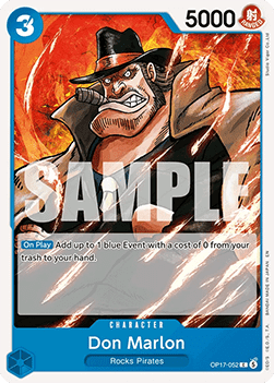 [OP17-052] One Piece Card Game: Don Marlon Common Single Card (The World’s Strongest Warriors) - English One Piece Card Game single card