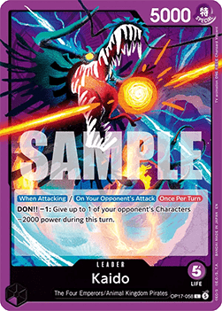 [OP17-058] One Piece Card Game: Kaido Leader Single Card (The World’s Strongest Warriors) - English One Piece Card Game single card