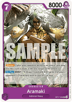 [OP17-059] One Piece Card Game: Aramaki Uncommon Single Card (The World’s Strongest Warriors) - English One Piece Card Game single card