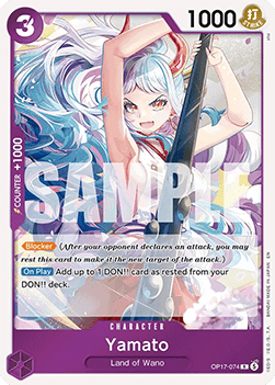 [OP17-074] One Piece Card Game: Yamato Rare Single Card (The World’s Strongest Warriors) - English One Piece Card Game single card
