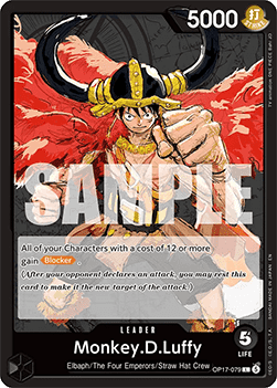 [OP17-079] One Piece Card Game: Monkey.D.Luffy Leader Single Card (The World’s Strongest Warriors) - English One Piece Card Game single card
