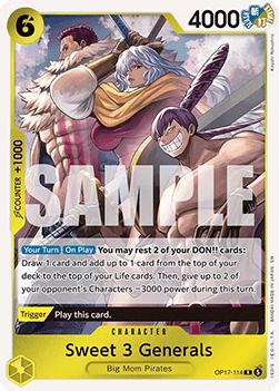 [OP17-114] One Piece Card Game: Sweet 3 Generals Rare Single Card (The World’s Strongest Warriors) - English One Piece Card Game single card