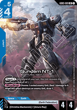 Gundam Card Game Gundam NT-1 GD03-001 Legendary Rare single card – Steel Requiem