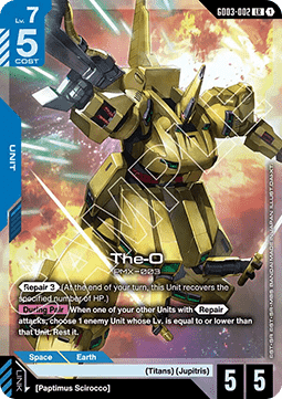 Gundam Card Game The-O GD03-002 Legendary Rare single card – Steel Requiem