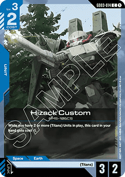 Gundam Card Game Hizack Custom GD03-014 Common single card – Steel Requiem