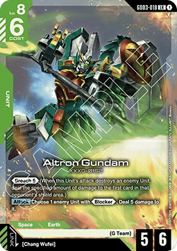Gundam Card Game Altron Gundam GD03-018 Legendary Rare single card – Steel Requiem