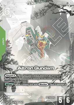 Gundam Card Game Altron Gundam GD03-018 Legendary Rare + single card – Steel Requiem