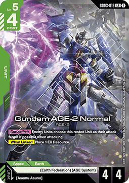 Gundam Card Game Gundam AGE-2 Normal GD03-019 Legendary Rare single card – Steel Requiem