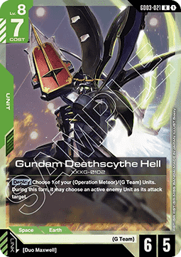 Gundam Card Game Gundam Deathscythe Hell GD03-021 Rare single card – Steel Requiem