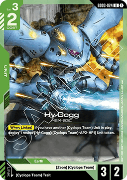 Gundam Card Game Hy-Gogg GD03-024 Uncommon single card – Steel Requiem