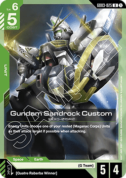 Gundam Card Game Gundam Sandrock Custom GD03-025 Uncommon single card – Steel Requiem
