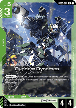 Gundam Card Game Gundam Dynames GD03-026 Uncommon single card – Steel Requiem