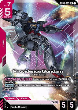 Gundam Card Game Providence Gundam GD03-033 Legendary Rare single card – Steel Requiem