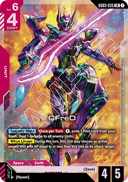 Gundam Card Game GFreD GD03-035 Legendary Rare single card – Steel Requiem