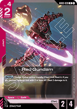 Gundam Card Game Red Gundam GD03-039 Rare single card – Steel Requiem