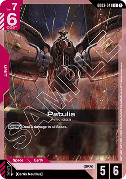 Gundam Card Game Patulia GD03-041 Uncommon single card – Steel Requiem
