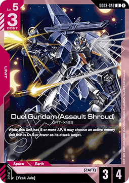 Gundam Card Game Duel Gundam (Assault Shroud) GD03-042 Uncommon single card – Steel Requiem
