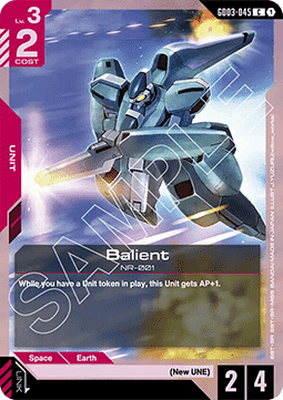 Gundam Card Game Balient GD03-045 Common single card – Steel Requiem
