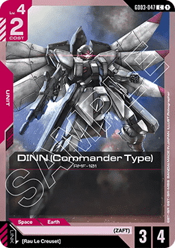 Gundam Card Game DINN (Commander Type) GD03-047 Common single card – Steel Requiem