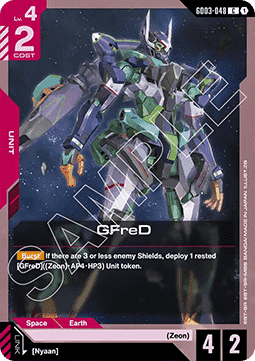 Gundam Card Game GFreD GD03-048 Common single card – Steel Requiem