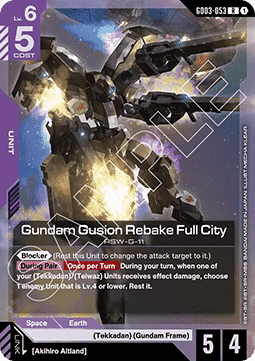 Gundam Card Game Gundam Gusion Rebake Full City GD03-053 Rare single card – Steel Requiem
