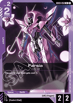 Gundam Card Game Farsia GD03-058 Uncommon single card – Steel Requiem