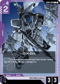 Gundam Card Game GX-Bit GD03-062 Common single card – Steel Requiem