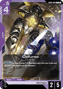 Gundam Card Game Defurse GD03-064 Common single card – Steel Requiem