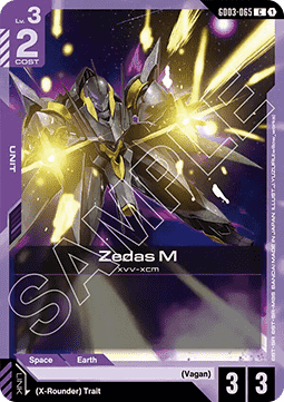 Gundam Card Game Zedas M GD03-065 Common single card – Steel Requiem