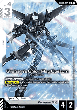 Gundam Card Game Graham's Union Flag Custom GD03-069 Legendary Rare single card – Steel Requiem