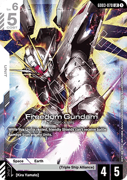 Gundam Card Game Freedom Gundam GD03-070 Legendary Rare single card – Steel Requiem