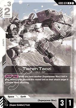 Gundam Card Game Tieren Taozi GD03-074 Rare single card – Steel Requiem