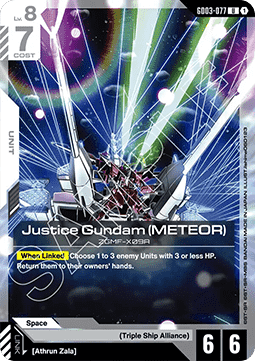 Gundam Card Game Justice Gundam (METEOR) GD03-077 Uncommon single card – Steel Requiem