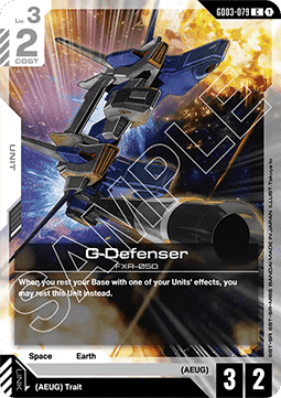 Gundam Card Game G-Defenser GD03-079 Common single card – Steel Requiem