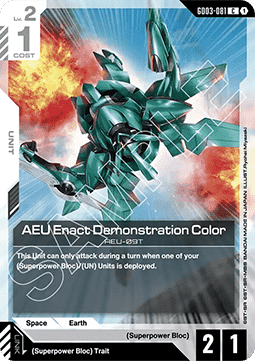 Gundam Card Game AEU Enact Demonstration Color GD03-081 Common single card – Steel Requiem