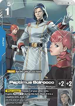 Gundam Card Game Paptimus Scirocco GD03-084 Rare + single card – Steel Requiem