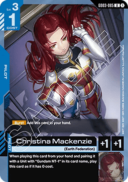 Gundam Card Game Christina Mackenzie GD03-085 Uncommon single card – Steel Requiem