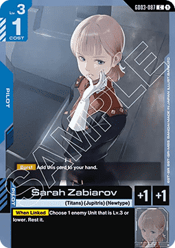 Gundam Card Game Sarah Zabiarov GD03-087 Common single card – Steel Requiem