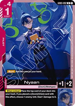 Gundam Card Game Nyaan GD03-092 Uncommon single card – Steel Requiem