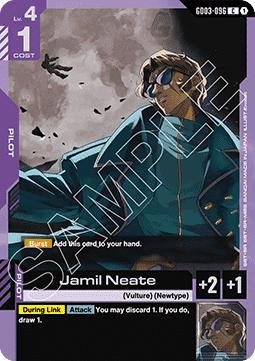 Gundam Card Game Jamil Neate GD03-096 Common single card – Steel Requiem