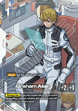 Gundam Card Game Graham Aker GD03-098 Rare + single card – Steel Requiem