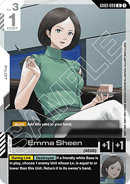Gundam Card Game Emma Sheen GD03-099 Uncommon single card – Steel Requiem