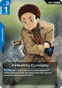Gundam Card Game A Healthy Curiosity GD03-101 Rare single card – Steel Requiem